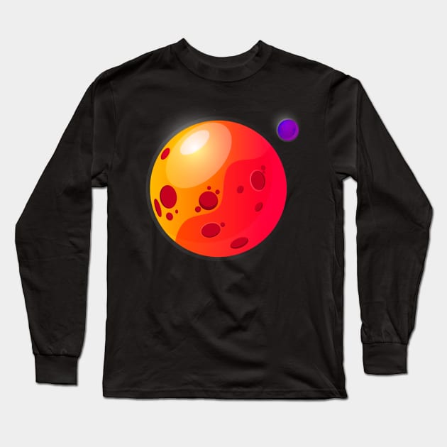 Red planet Long Sleeve T-Shirt by Syegres